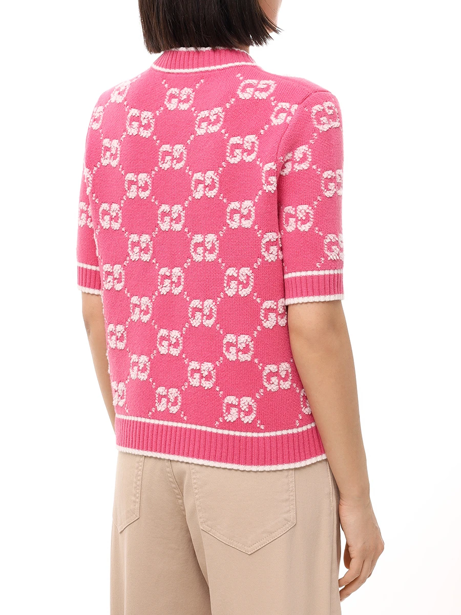 Джемпер шерстяной GUCCI 770059 XKCNA 5820 Розовый  Фото 3