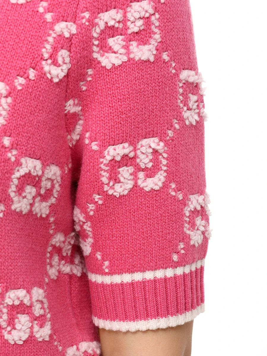 Джемпер шерстяной GUCCI 770059 XKCNA 5820 Розовый  Фото 5