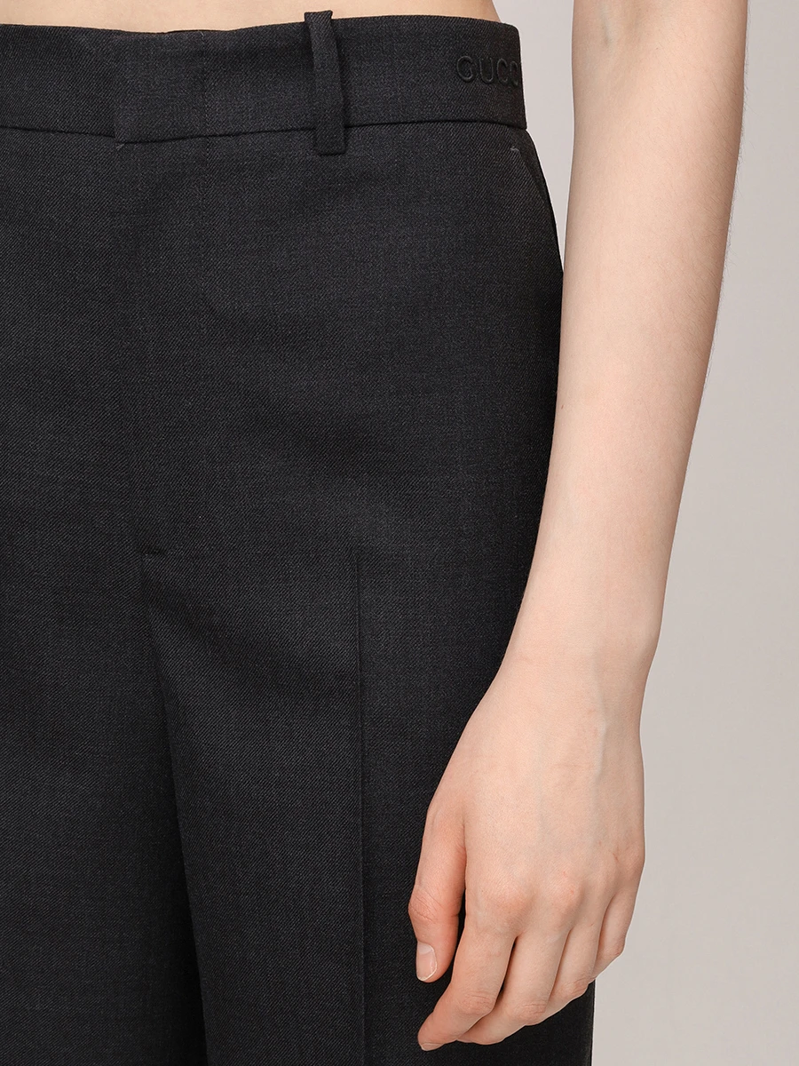 Брюки шерстяные GUCCI 800107 ZARRB 1165 Серый  Фото 5