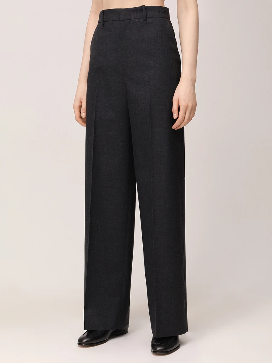 Брюки шерстяные GUCCI 800107 ZARRB 1165 Серый  Фото 4