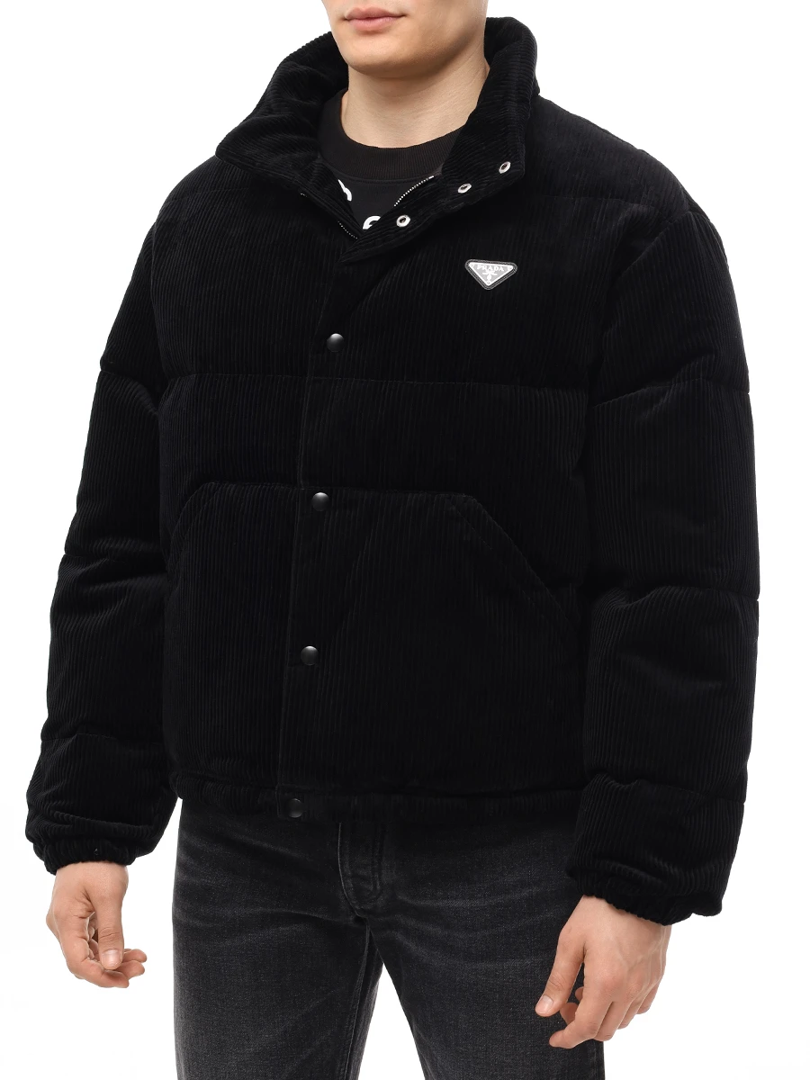 Пуховик стеганый PRADA SGC692SOOO13YO F0002 Черный  Фото 4