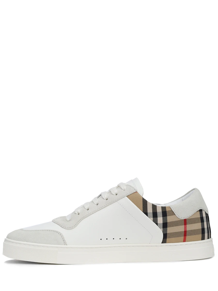 Кеды комбинированные BURBERRY 8069089 A9022 Белый  Фото 3