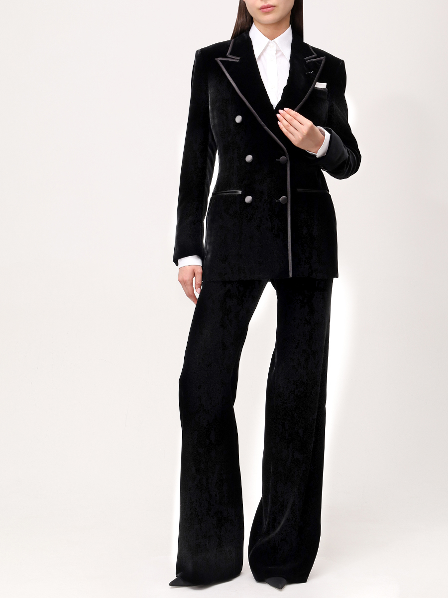 Брюки бархатные TOM FORD PAW585-FAX1113 LB999 Черный  Фото 2