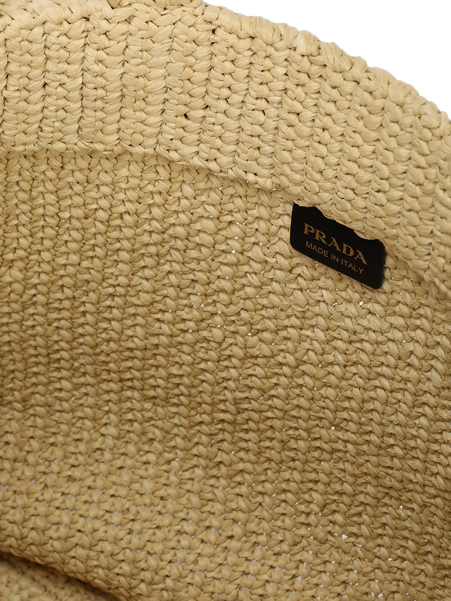 Сумка из рафии PRADA 1BG392VOOL2C2T F0018 Белый  Фото 4