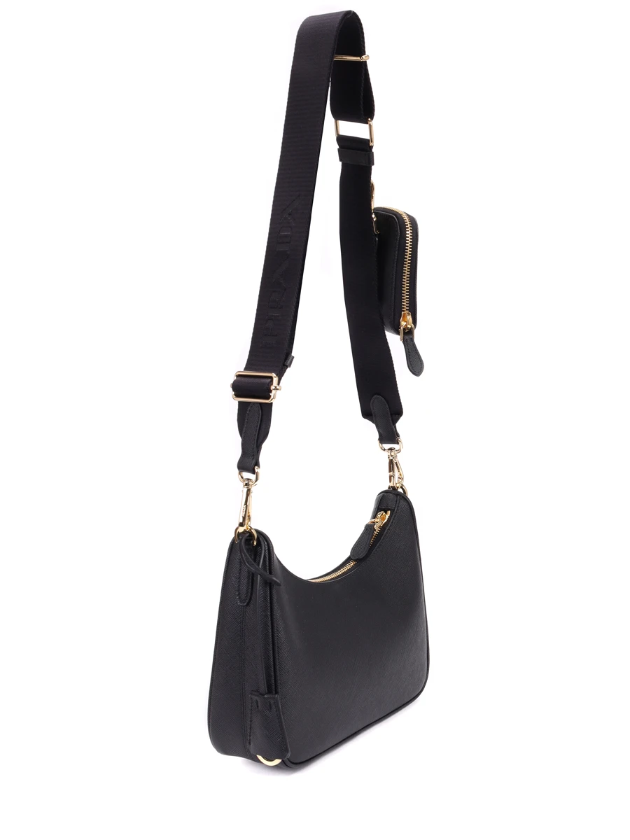 Сумка кожаная PRADA 1BH204VV2MNZV F0632 Черный  Фото 5