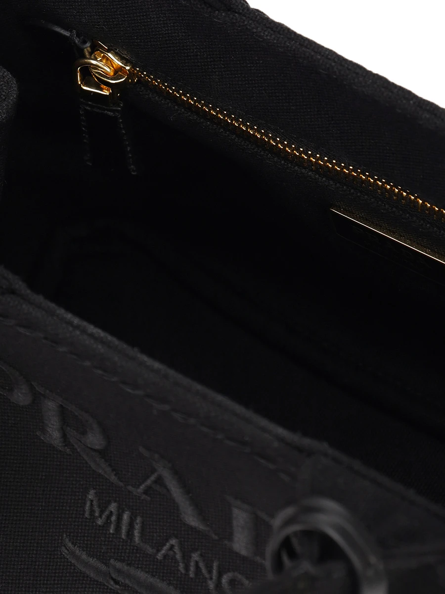 Сумка текстильная PRADA 1BG464V8OM2CYA F0002 Черный  Фото 4