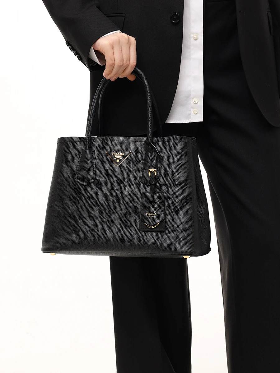 Сумка кожаная PRADA 1BG887VOOG2A4A F0002 Черный  Фото 2