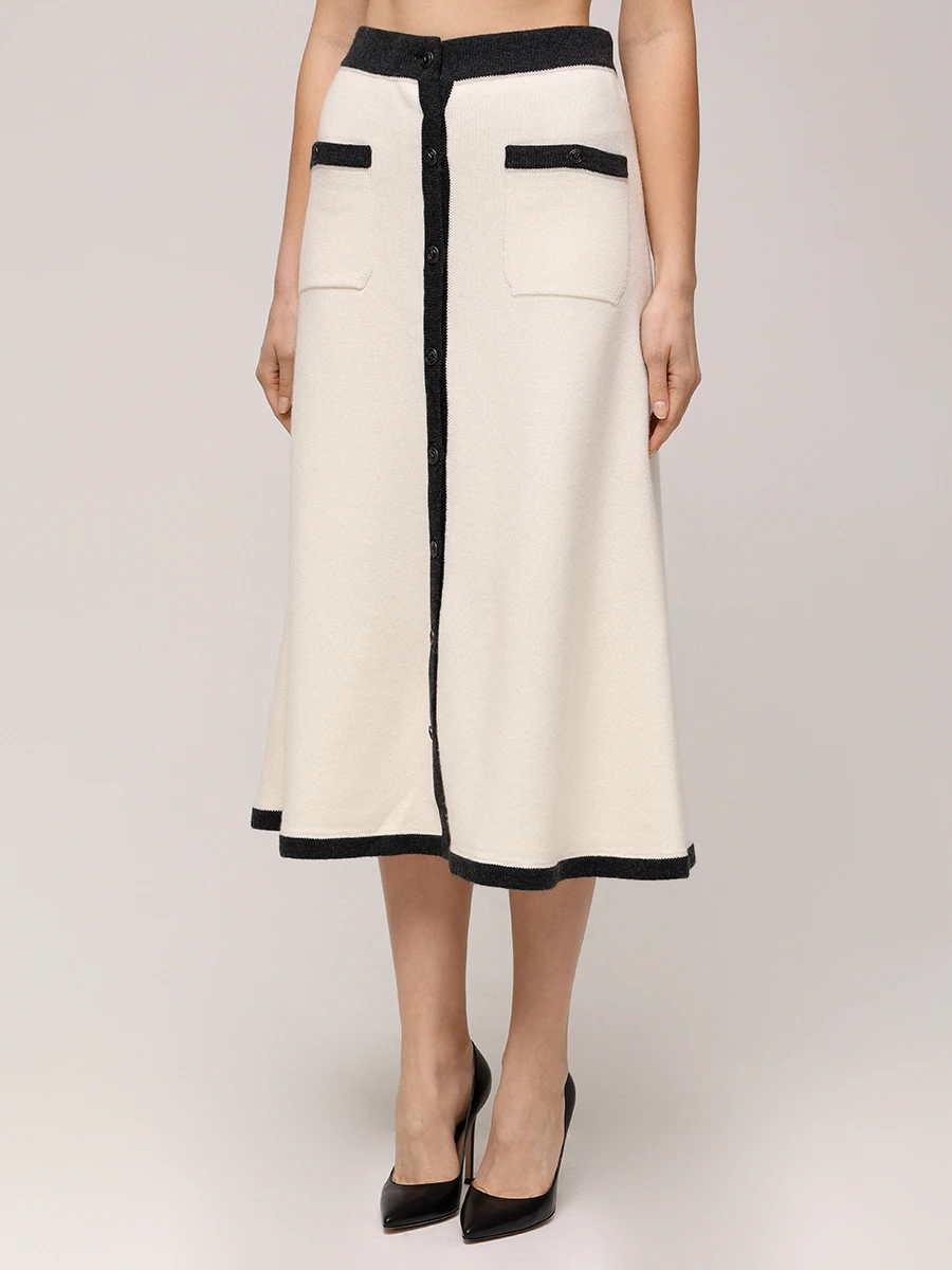 Костюм кашемировый FREE AGE W25.JK090.3004/W25.SK068.3004.101 Белый  Фото 7