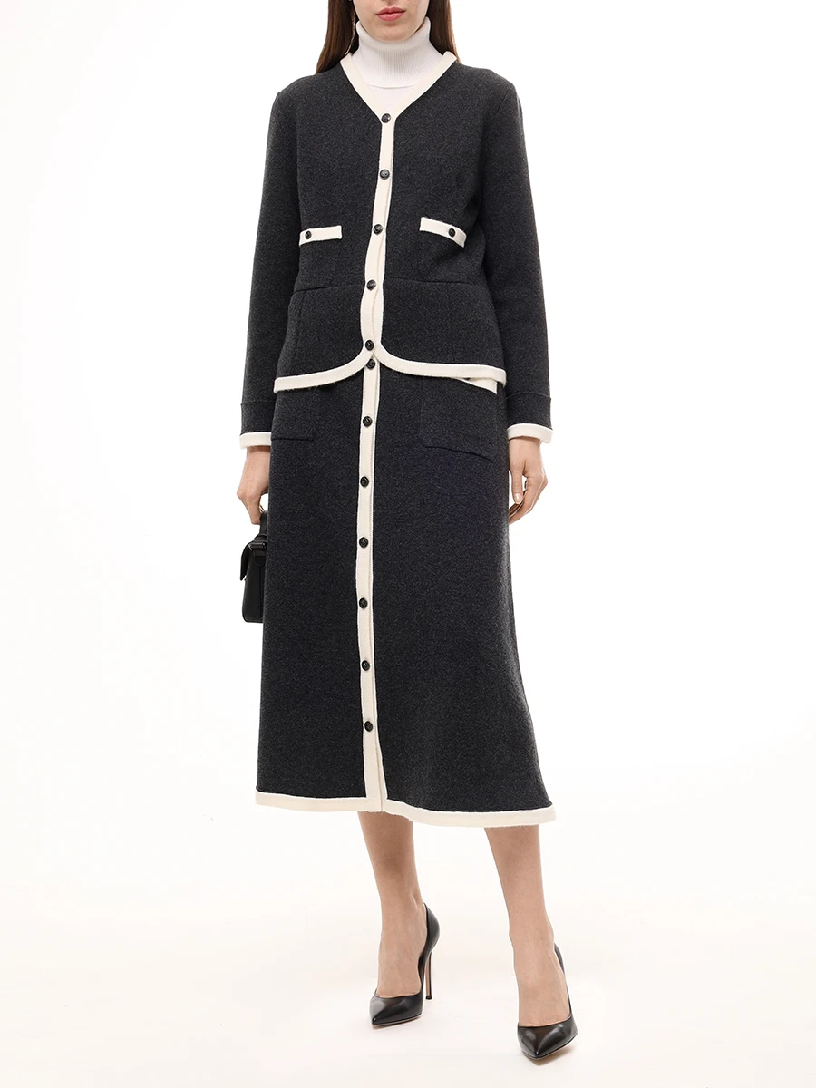 Костюм кашемировый FREE AGE W25.JK090.3004/W25.SK068.3004.991 Серый  Фото 2