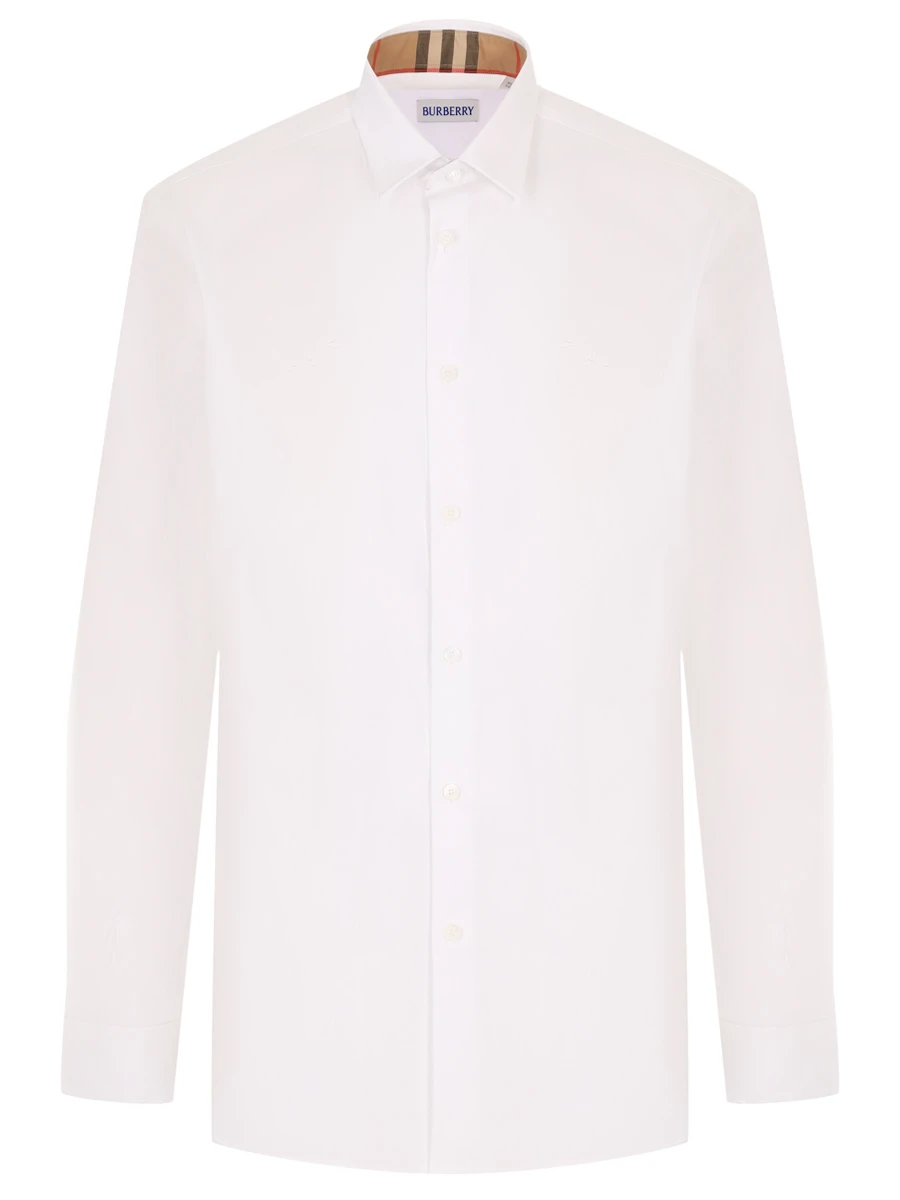 Рубашка Regular Fit хлопковая BURBERRY 8071465 A1464 Белый 