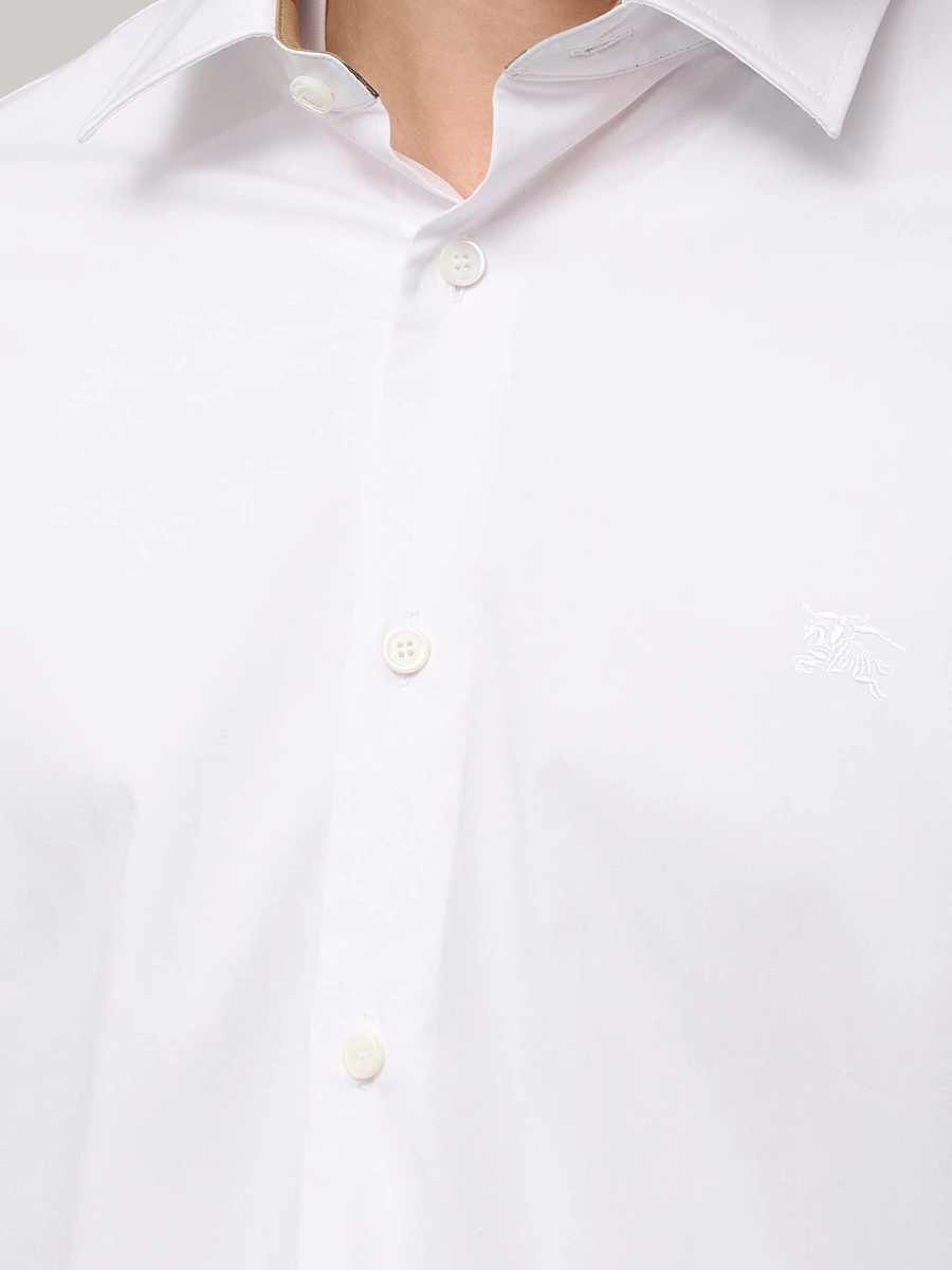 Рубашка Regular Fit хлопковая BURBERRY 8071465 A1464 Белый  Фото 5