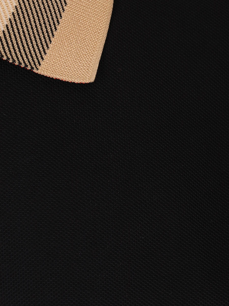 Поло хлопковое BURBERRY 8071620 A1189 Черный  Фото 4