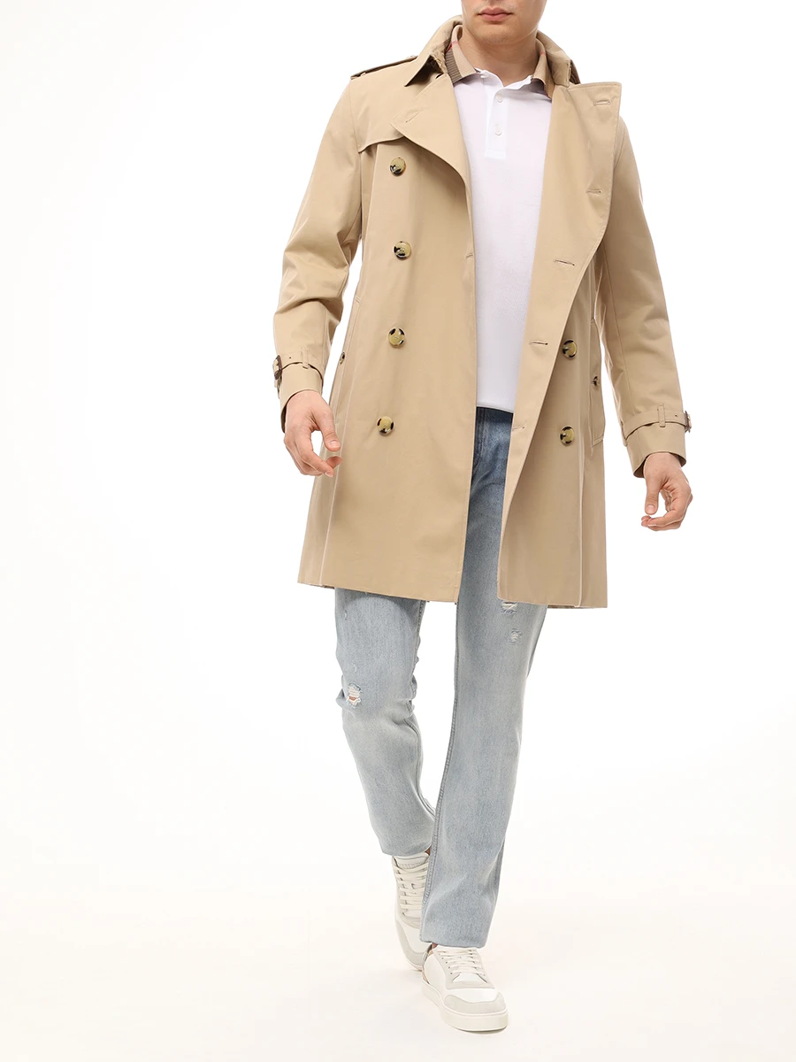 Тренч хлопковый BURBERRY 8079388 A1366 Бежевый  Фото 2
