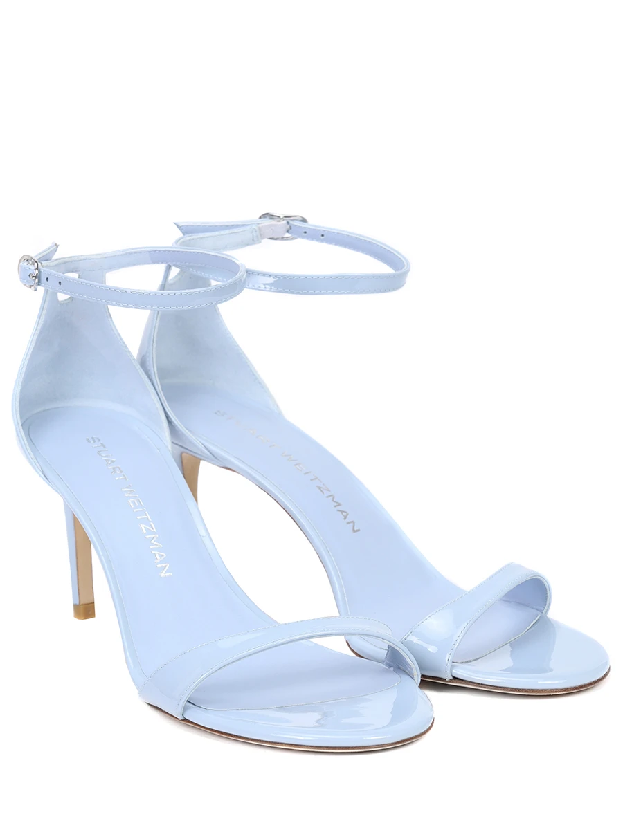 Босоножки кожаные STUART WEITZMAN SJ989WUZ Голубой  Фото 2