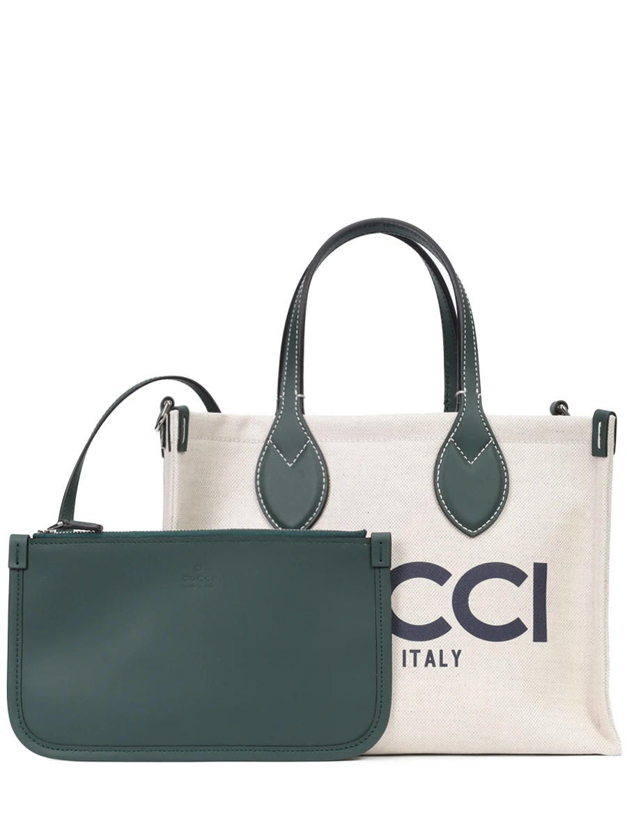 Сумка-тоут текстильная GUCCI 772144FACUL 8572 Зеленый  Фото 3