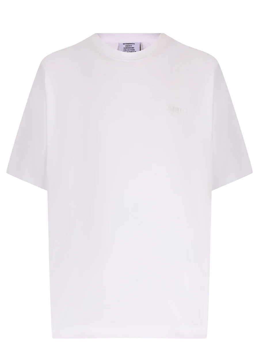 Футболка хлопковая VETEMENTS UA65TR100W Белый 