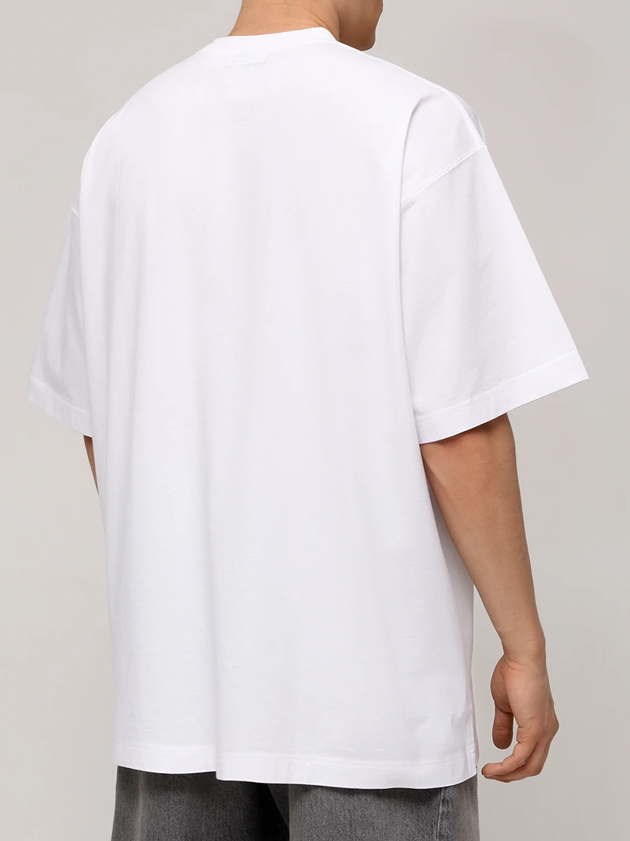 Футболка хлопковая VETEMENTS UA65TR100W Белый  Фото 3