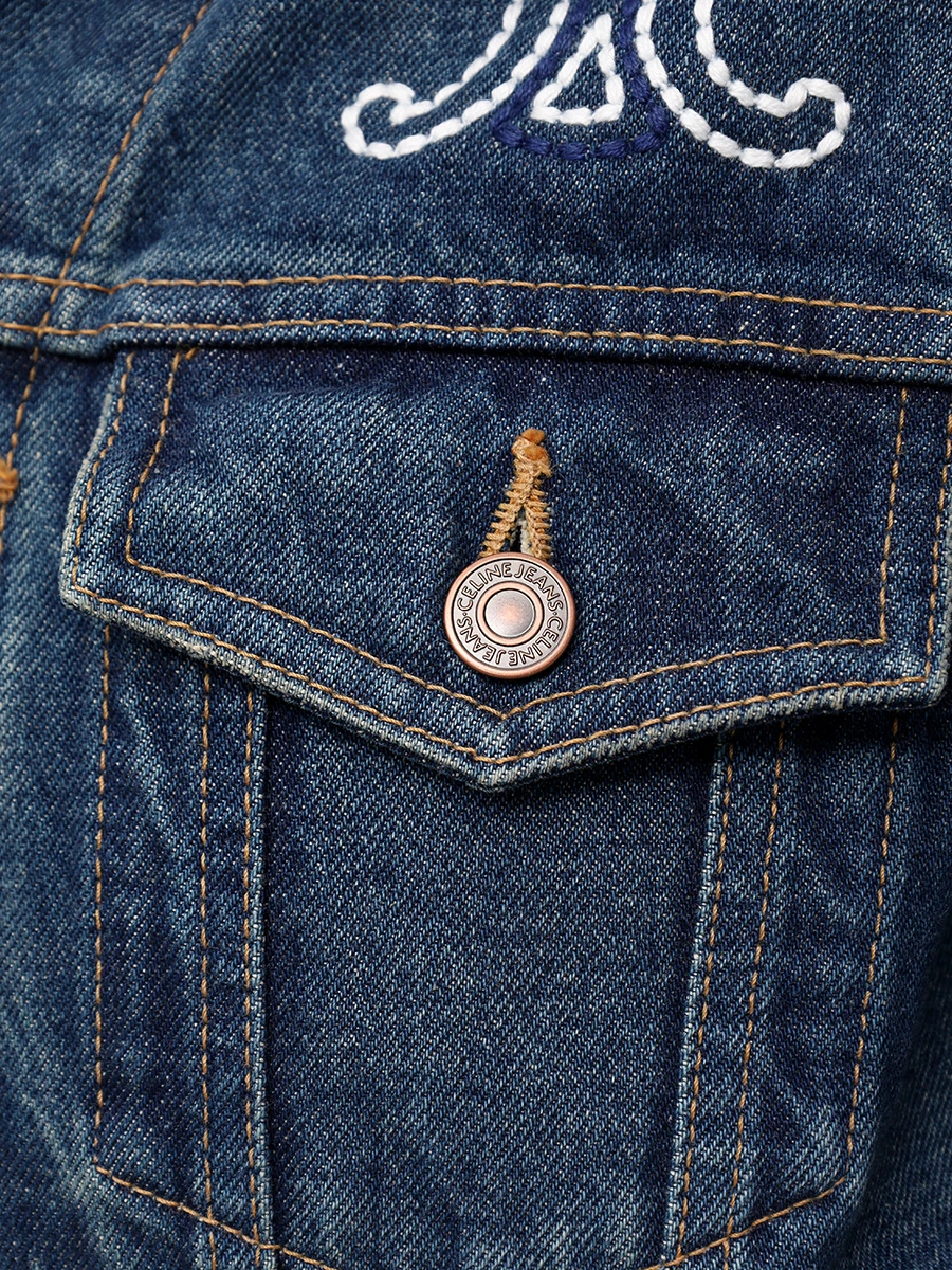 Куртка джинсовая CELINE RV02E930F.07DU Синий  Фото 6