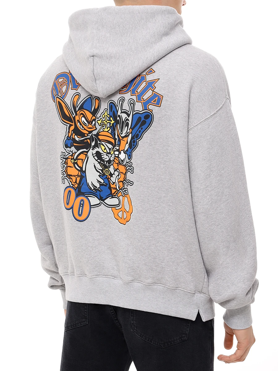 Худи хлопковое OFF-WHITE OMBB085F24FLE00H 0584 Принт  Фото 3