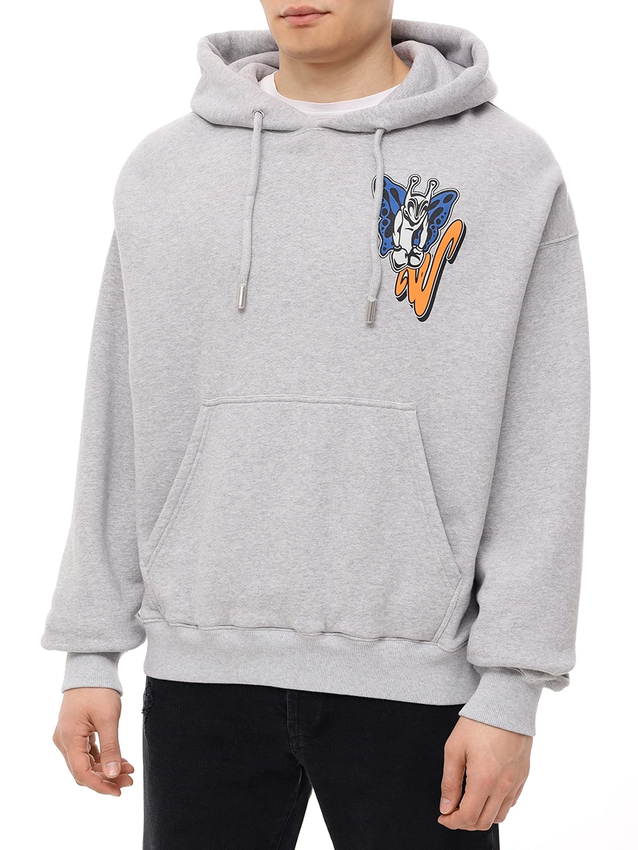 Худи хлопковое OFF-WHITE OMBB085F24FLE00H 0584 Принт  Фото 4