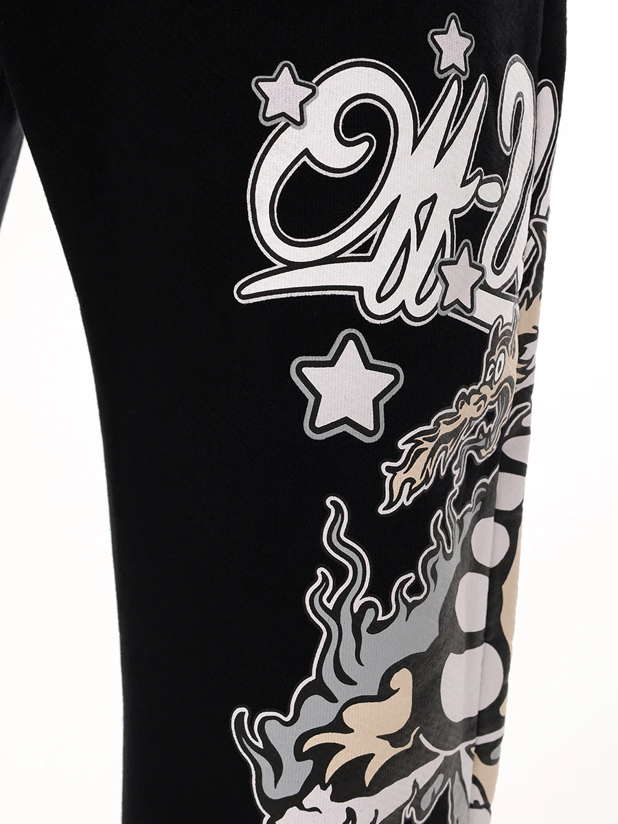 Брюки хлопковые OFF-WHITE OMCH054F24FLE008 1084 Черный  Фото 5