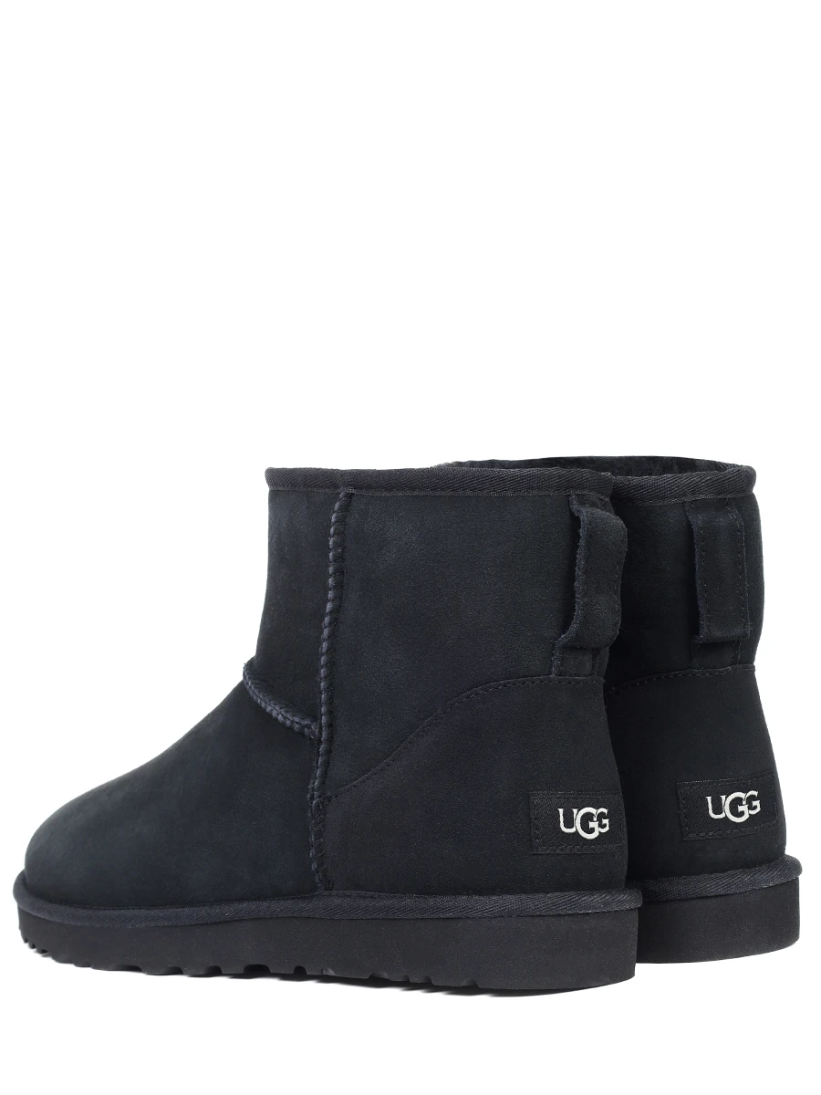 Угги замшевые на меху UGG 1002072-BLK BLACK Черный  Фото 4