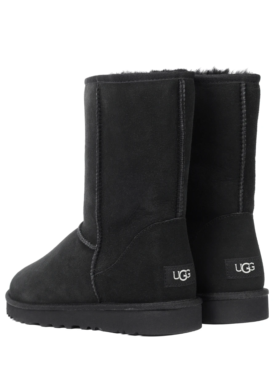 Угги замшевые на меху UGG 5800-BLK BLACK Черный  Фото 4