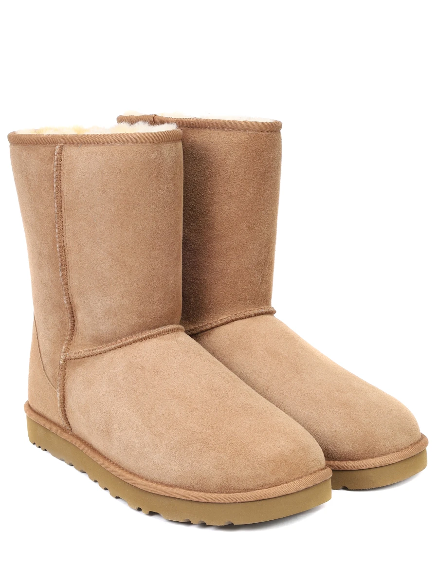 Угги замшевые на меху UGG 5800-CHE CHESTNUT Рыжий  Фото 2
