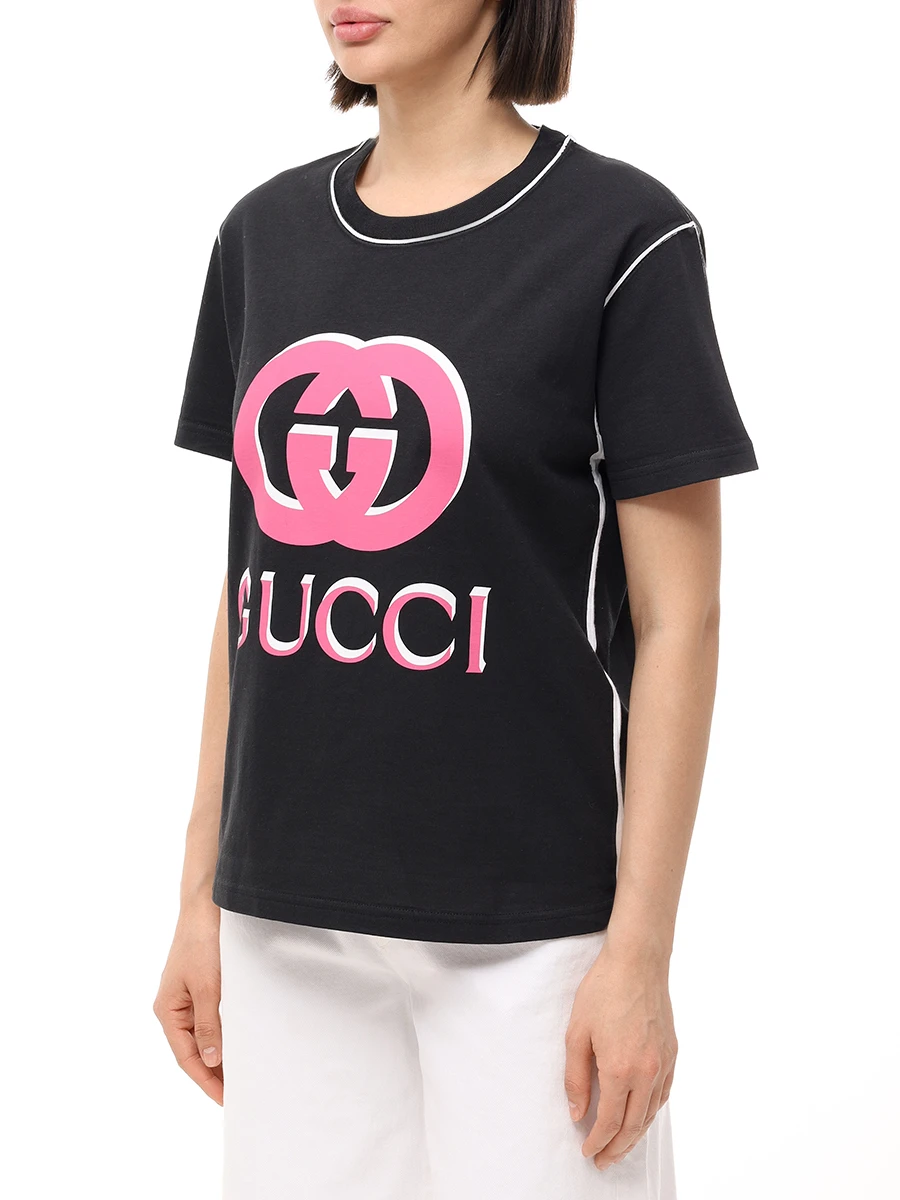 Футболка хлопковая GUCCI 787299 XJGS8 1082 Принт  Фото 4