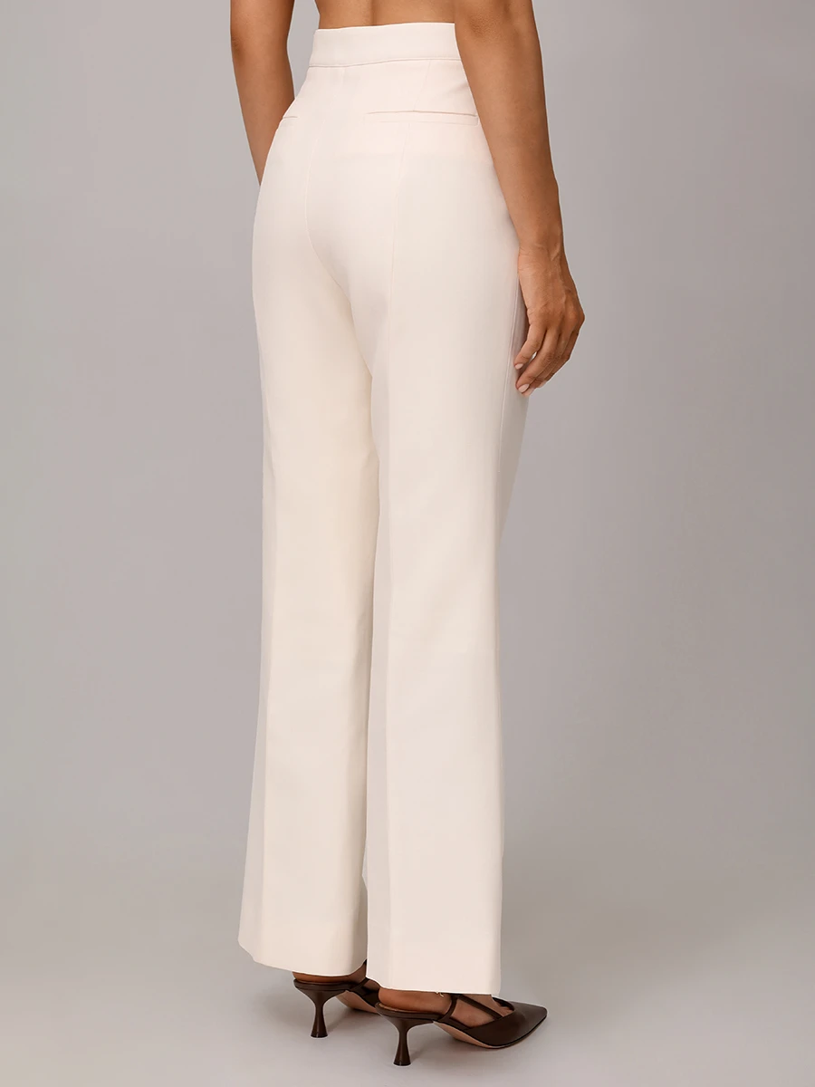 Брюки из шелка и шерсти GUCCI 800299 ZARRY 9002 Кремовый  Фото 3