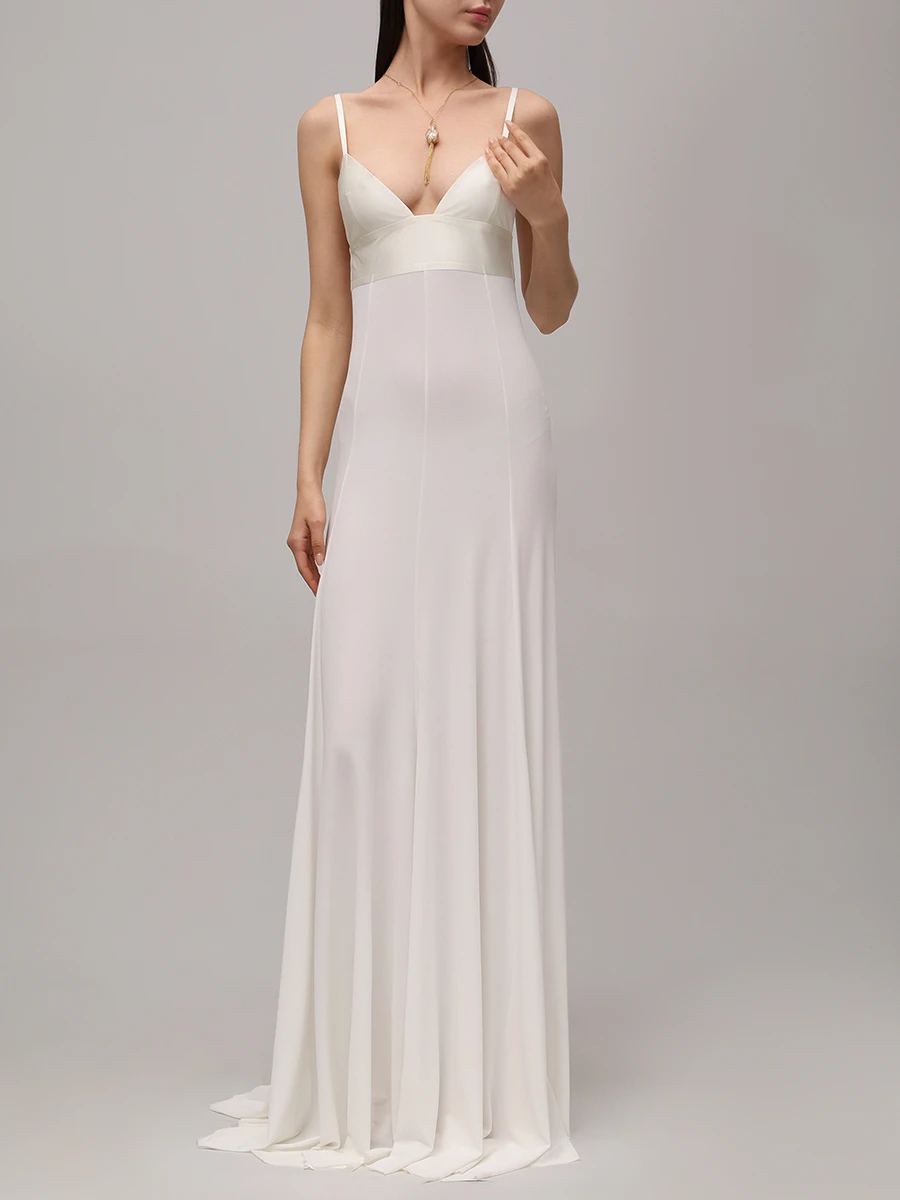 Платье из вискозы JACQUEMUS 243DR1752452 100 Белый  Фото 2