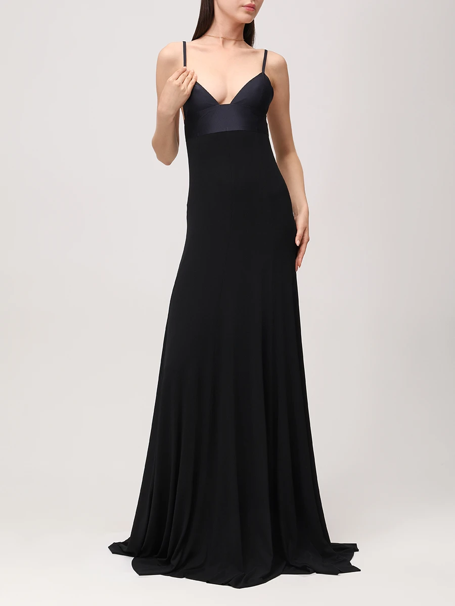 Платье из вискозы JACQUEMUS 243DR1752452 990 Черный  Фото 2