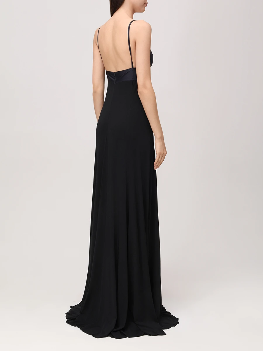 Платье из вискозы JACQUEMUS 243DR1752452 990 Черный  Фото 3