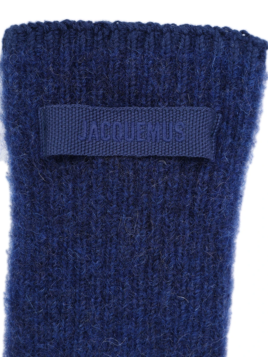 Перчатки из шерсти альпака JACQUEMUS 246AC6685217 380 Синий  Фото 3