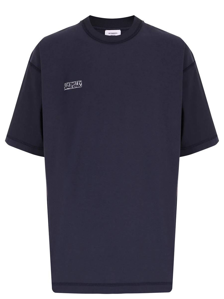 Футболка хлопковая VETEMENTS UA65TR107N Синий 