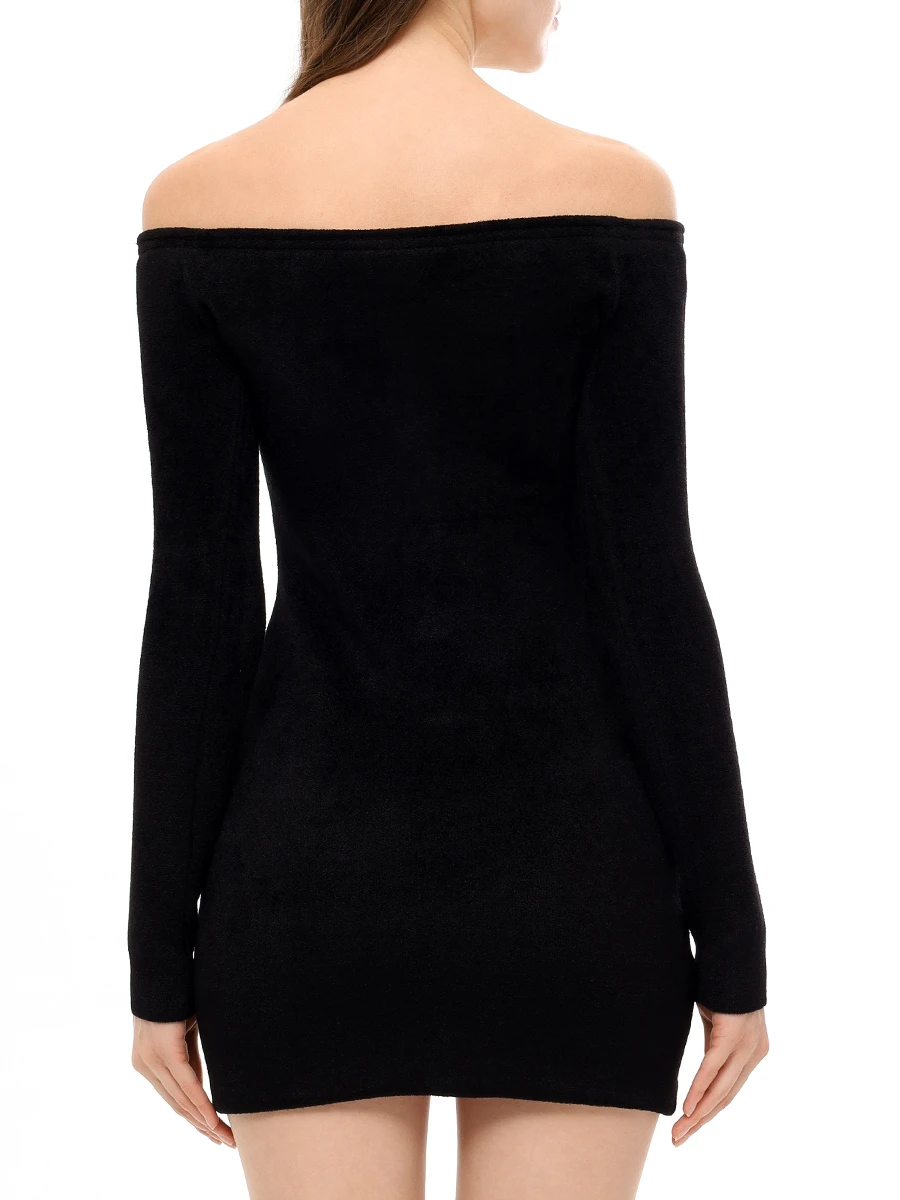 Платье из вискозы SELF-PORTRAIT RS25-085S-B Черный  Фото 3