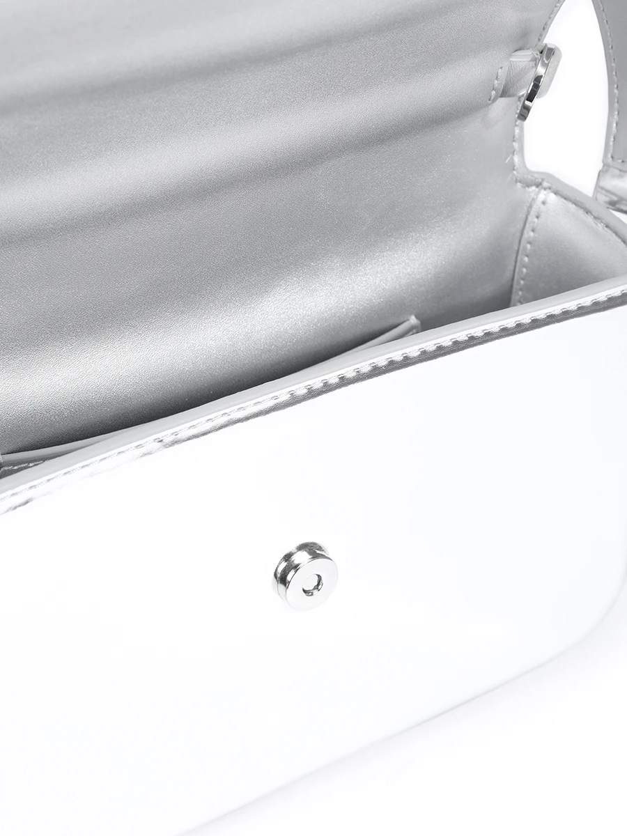 Сумка кожаная SELF-PORTRAIT PF24-309S-SIL SILVER Серебряный  Фото 4