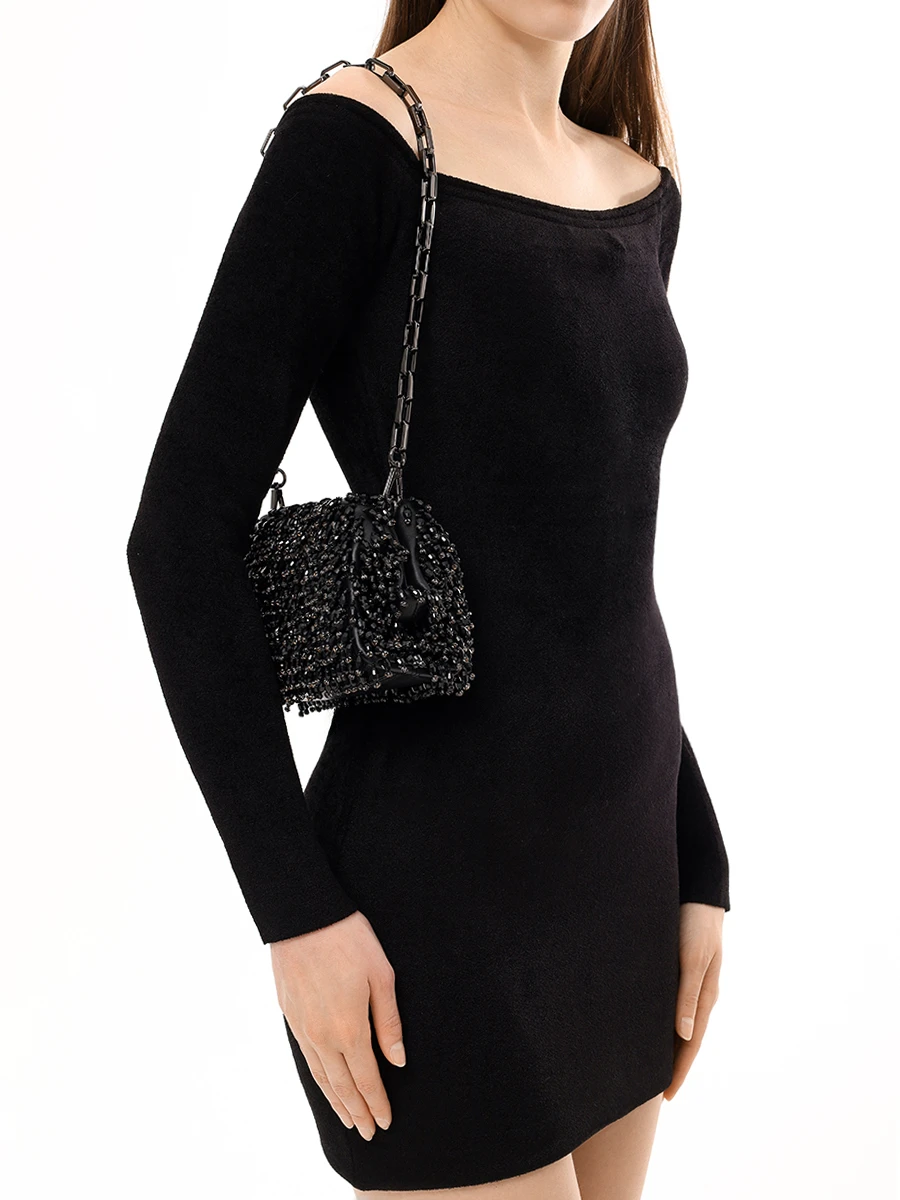 Клатч кожаный SELF-PORTRAIT PF24-321-B BLACK Черный  Фото 2