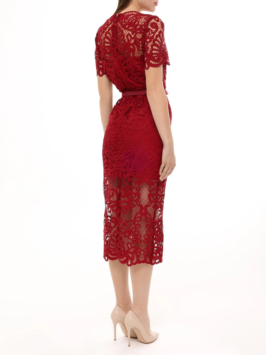 Платье кружевное SELF-PORTRAIT PF24-090MA-R Красный  Фото 3