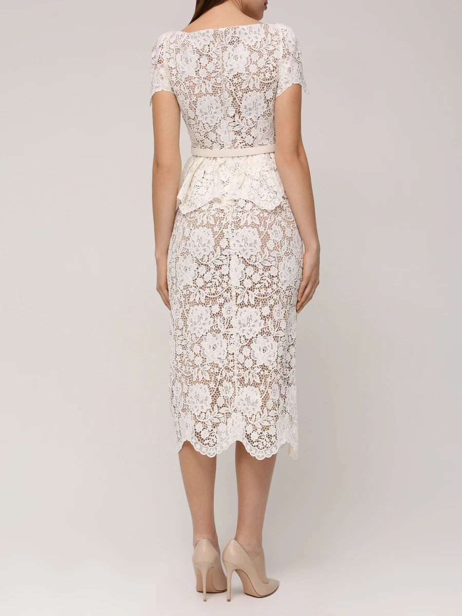Платье кружевное SELF-PORTRAIT PF24-175M-C Белый  Фото 3