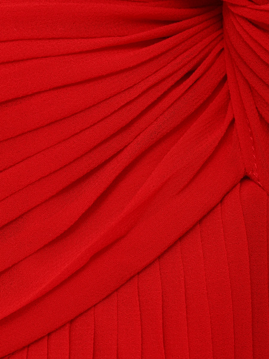 Платье плиссированное SELF-PORTRAIT PF24-153S-R Красный  Фото 6