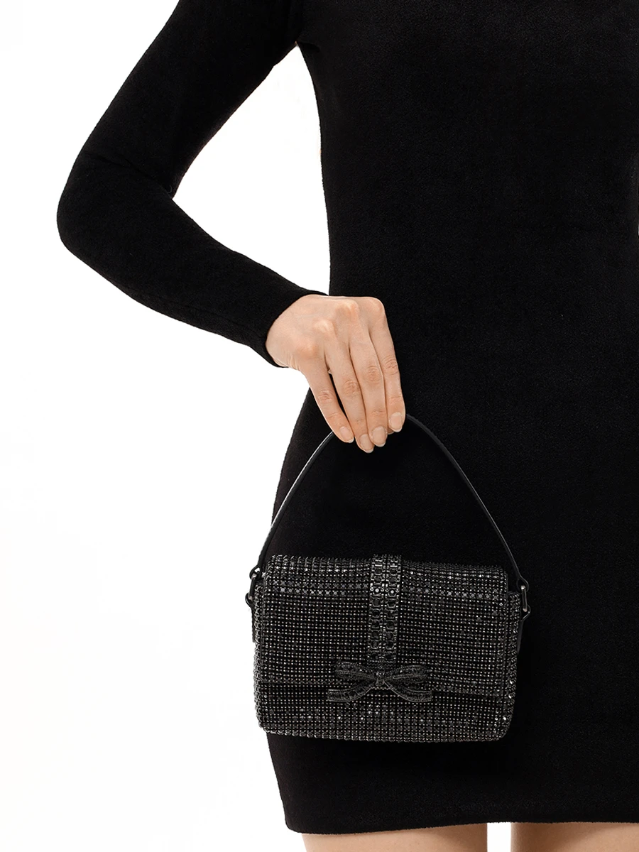 Сумка со стразами SELF-PORTRAIT PF24-311S-B BLACK Черный  Фото 2