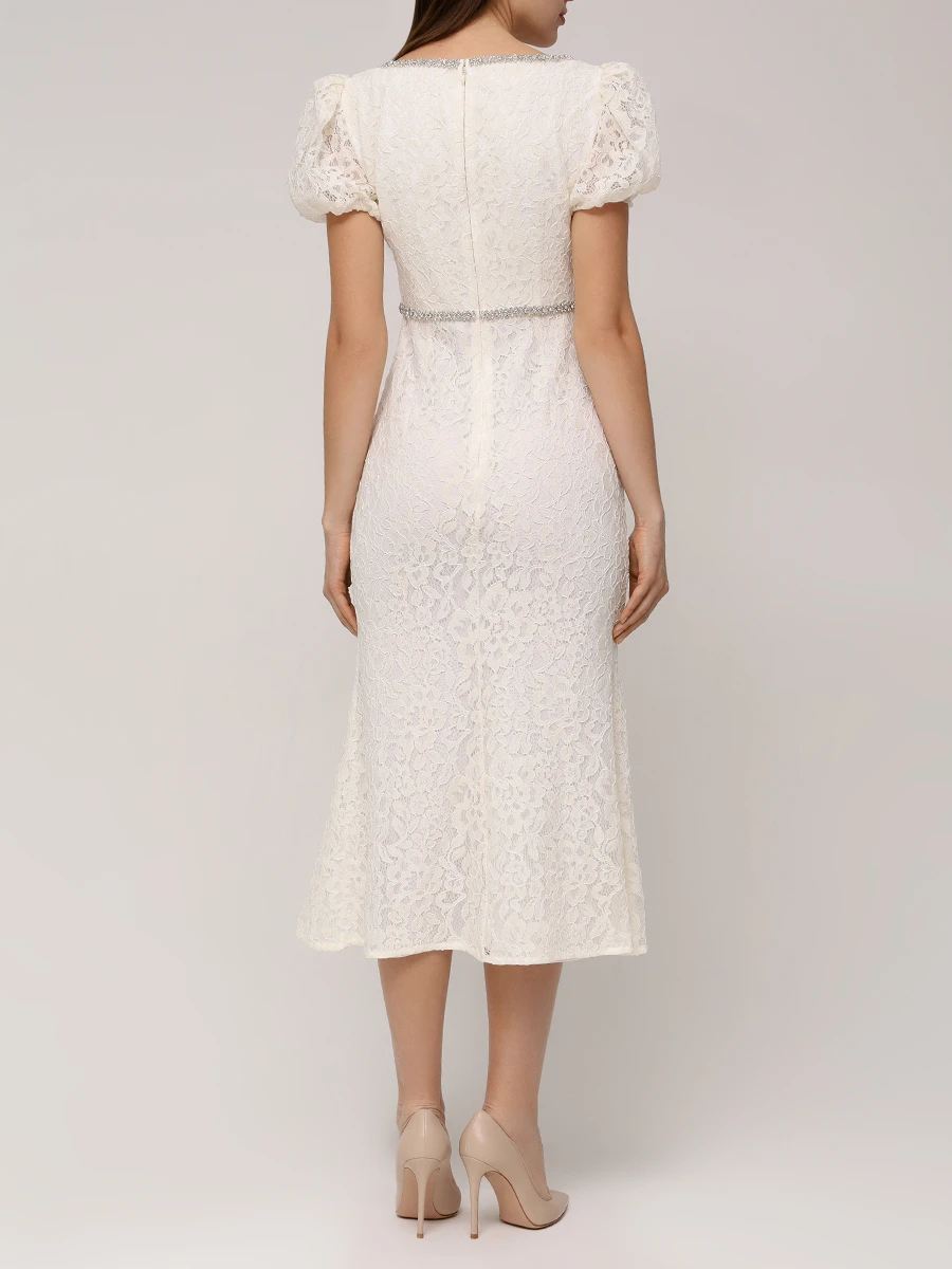 Платье кружевное SELF-PORTRAIT PF24-010M-C Белый  Фото 3