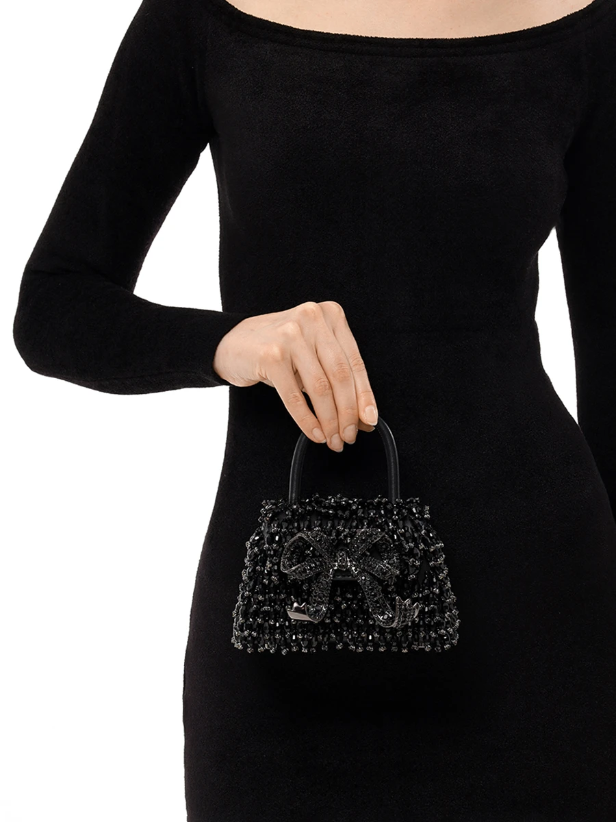 Сумка кожаная SELF-PORTRAIT PF24-320-B BLACK Черный  Фото 2