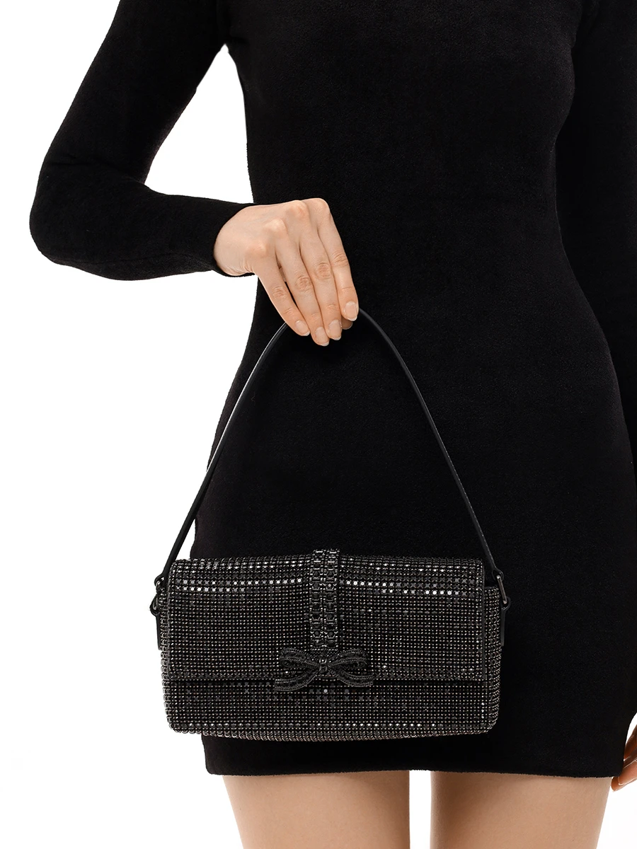 Сумка со стразами SELF-PORTRAIT PF24-311-B BLACK Черный  Фото 2