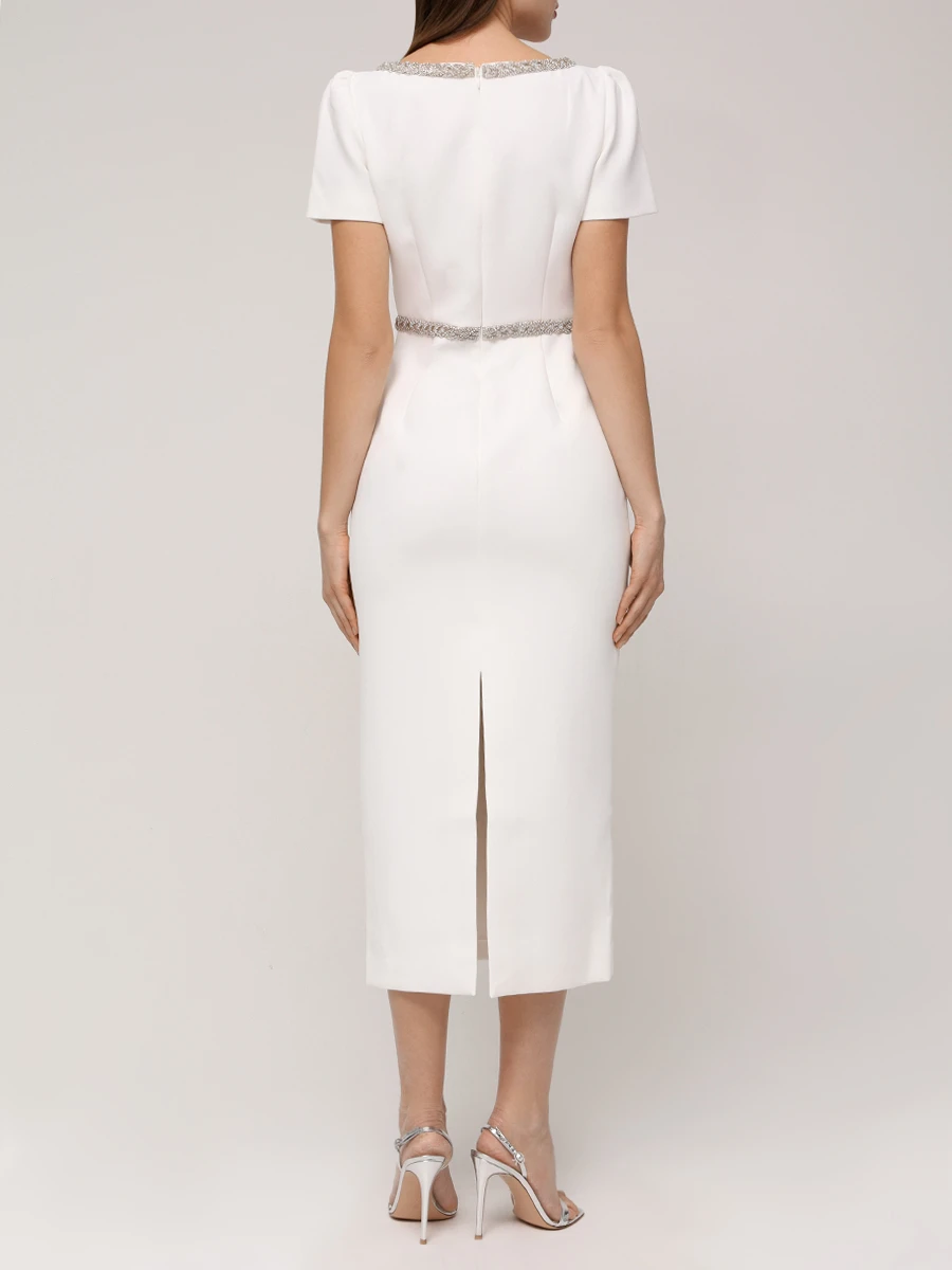 Платье-футляр SELF-PORTRAIT PF24-161M-W Белый  Фото 3