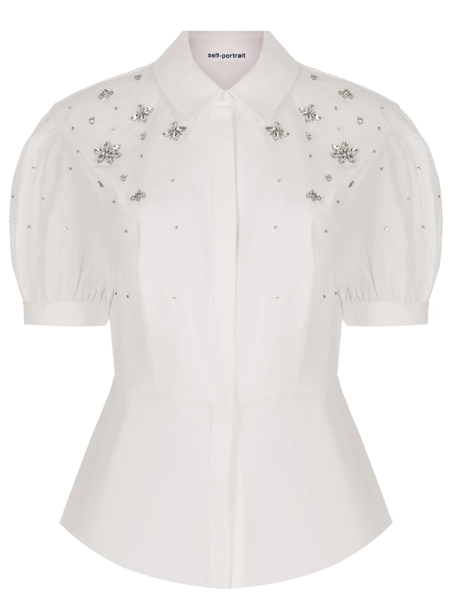 

Блуза хлопковая, Белый, PF24-036TA-W