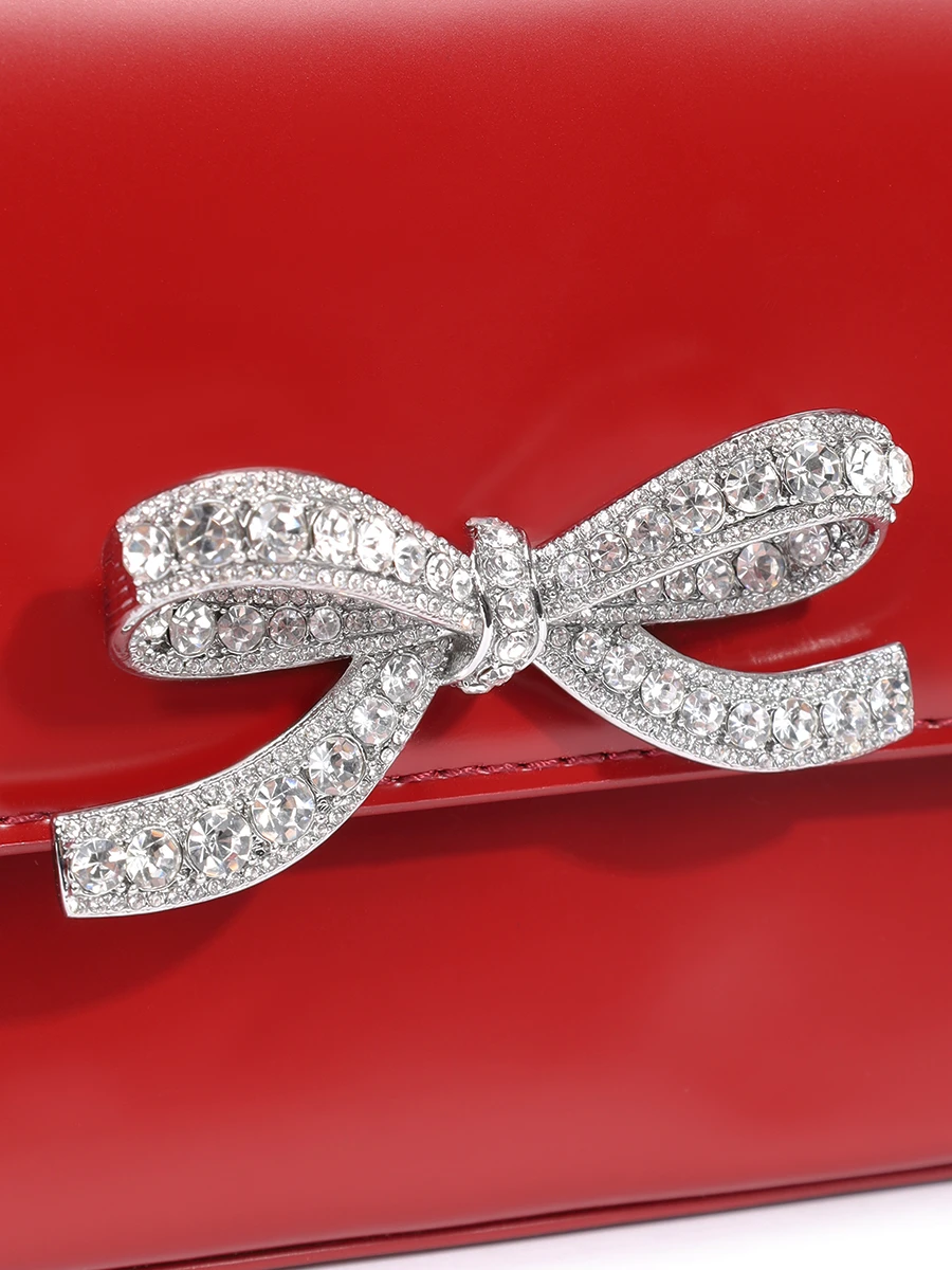 Сумка кожаная SELF-PORTRAIT PF24-309-R BURGUNDY Красный  Фото 5