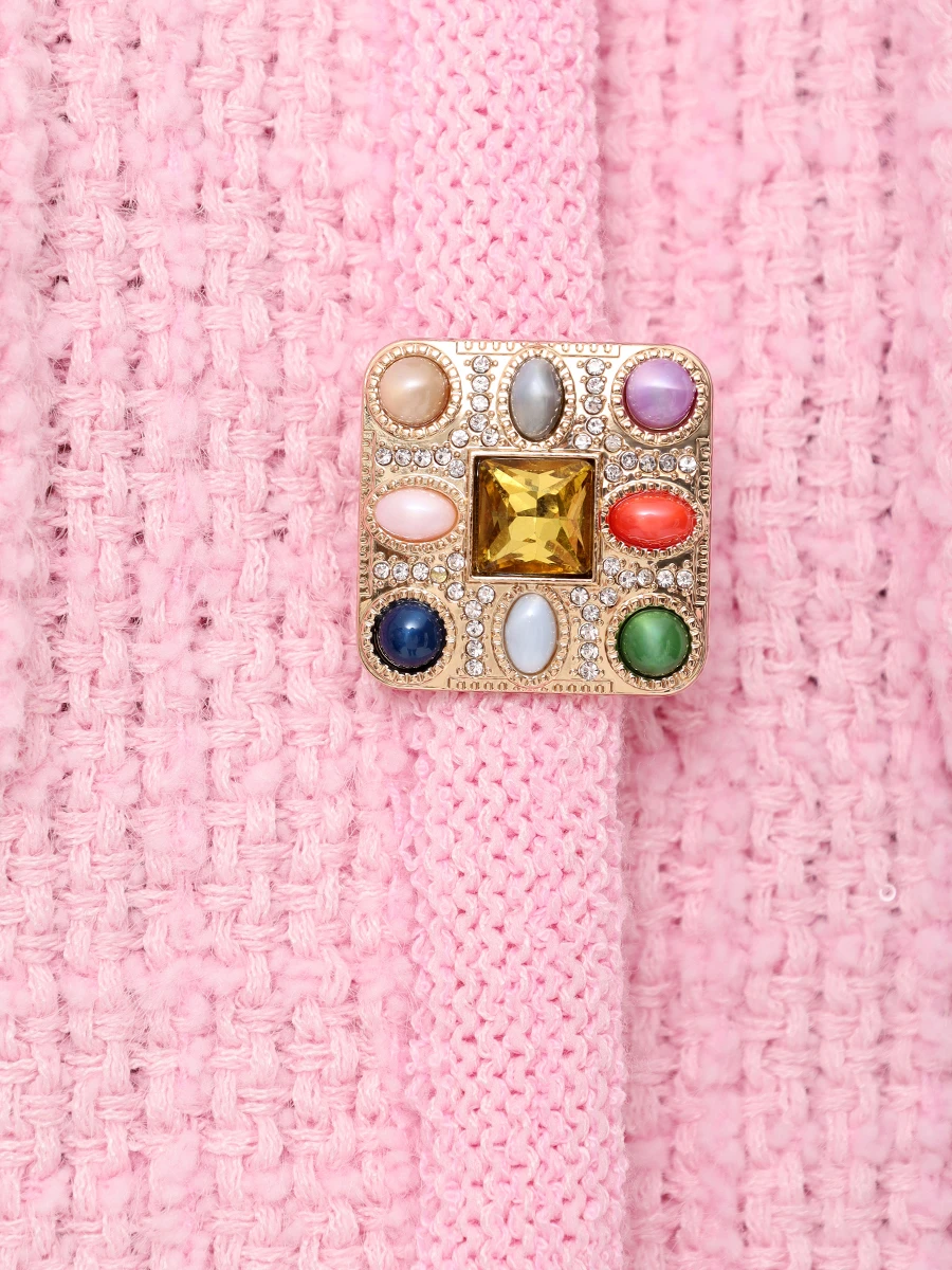 Комплект юбка и жакет SELF-PORTRAIT PF24-127T-P/PF24-128SK-P Розовый  Фото 5