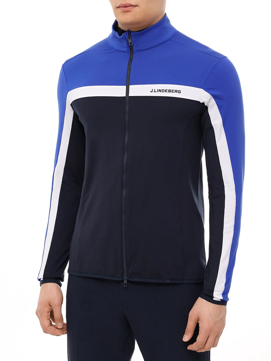 Олимпийка с логотипом J.LINDEBERG GMJS10948/6855 Синий  Фото 4